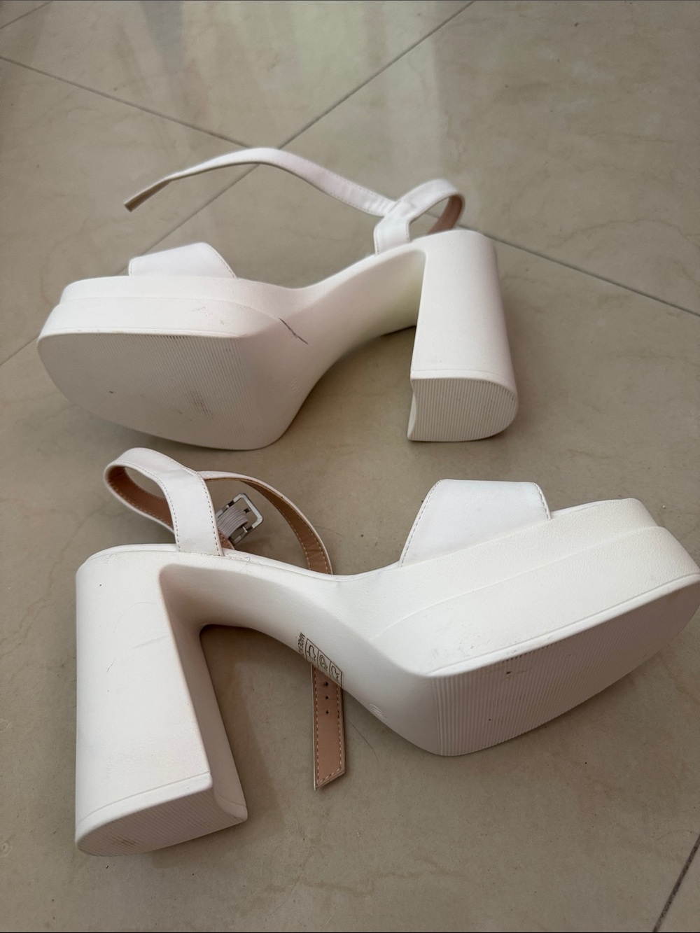 Elegant White Platform Heels